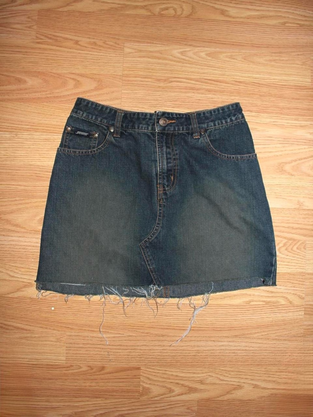 Classic Dark Blue Denim Mini Skirt